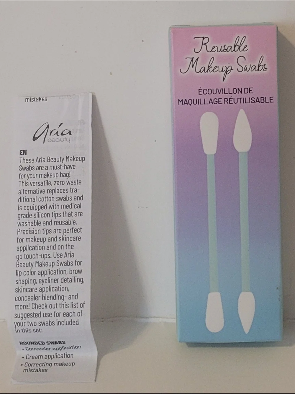 Aria Reusable Makeup Swabs - Pink Gradient